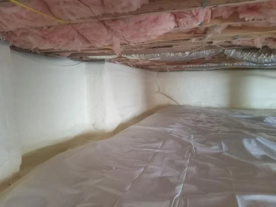 Crawl space encapsulation with closed-cell spray foam for Attic Insulation in Ventnor City